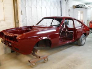 Ford Capri Brooklands in early stage of complete restoration